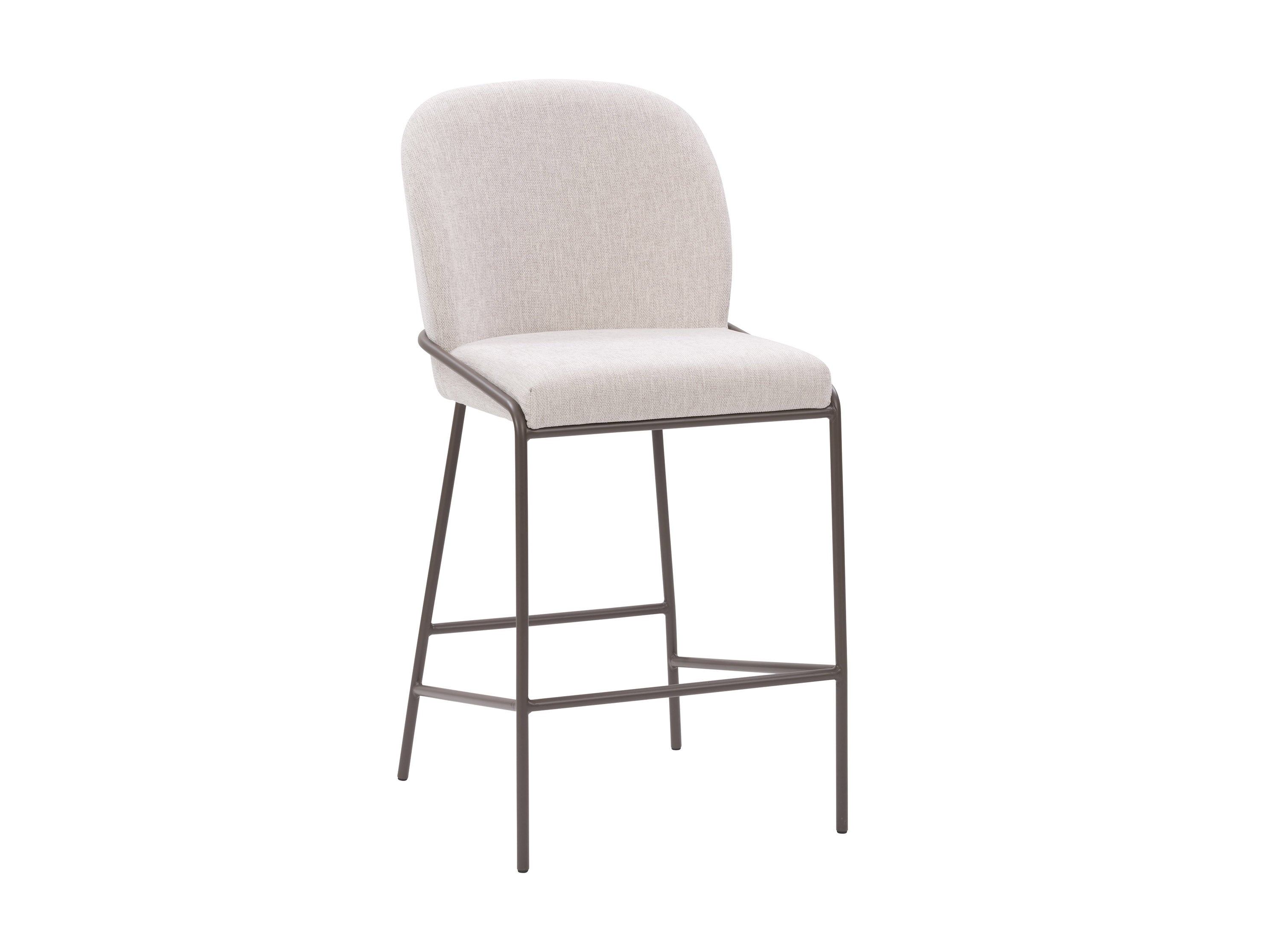 Modern Light Grey Bar Stool - Adjustable Height Kitchen Island Stool for Dining, Breakfast Nook & Home Bar Decor