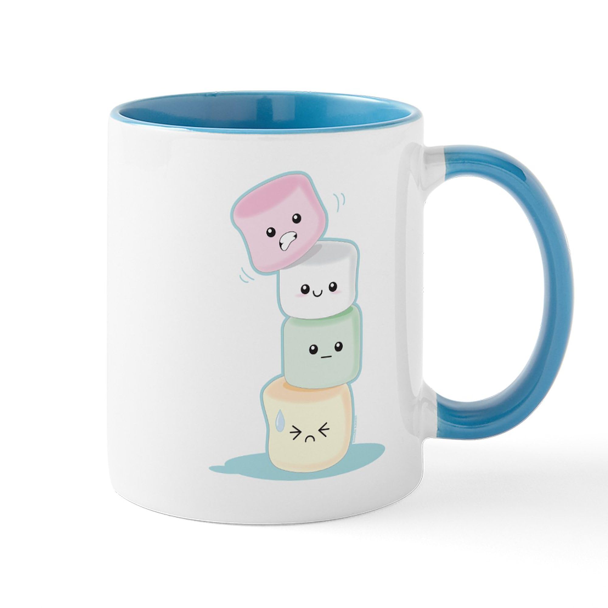 Stacked Marshmallows Ceramic Coffee Mug - 11 oz (325 ml) for Hot Cocoa & Tea - Perfect for Gifts, Office & Home Use - CafePress