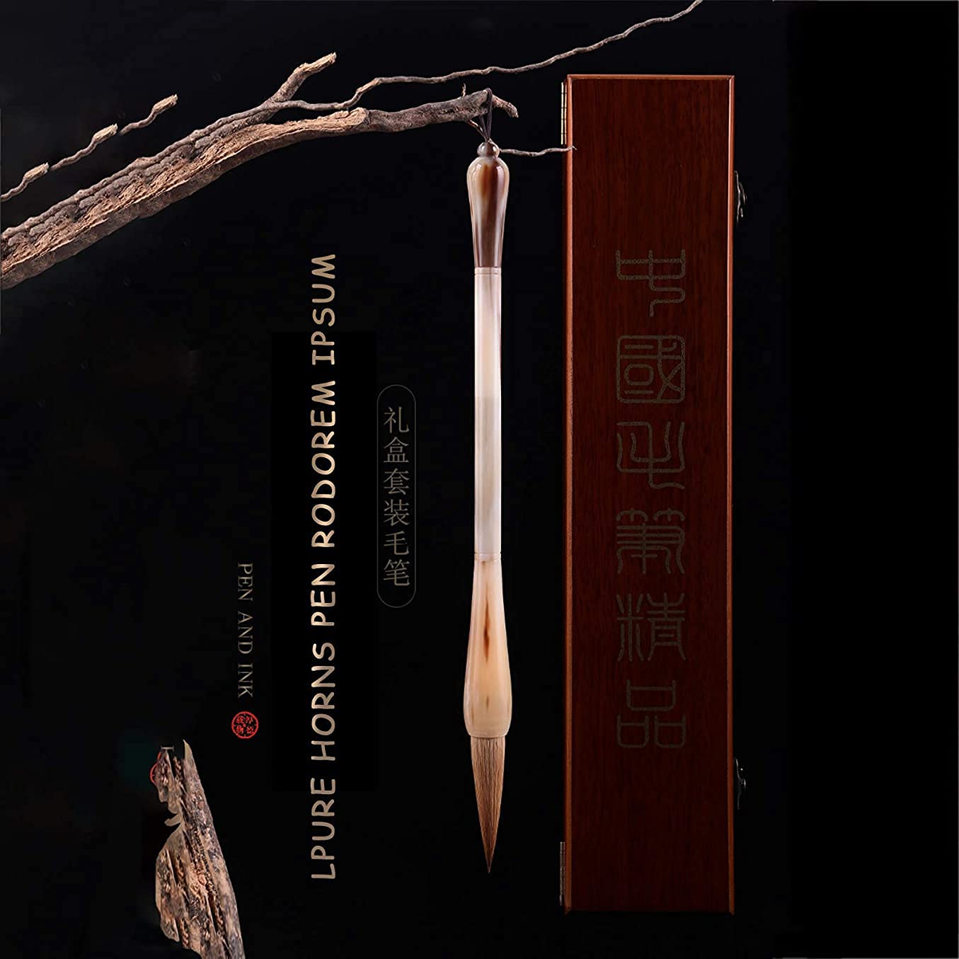 Premium Chinese Calligraphy Brush Set - Traditional Sumi Ink Brush Pens for Beginners & Artists | Perfect Gift for Calligraphy Enthusiasts | Ideal for Home Decoration, Zen Meditation & Asian Art Projects