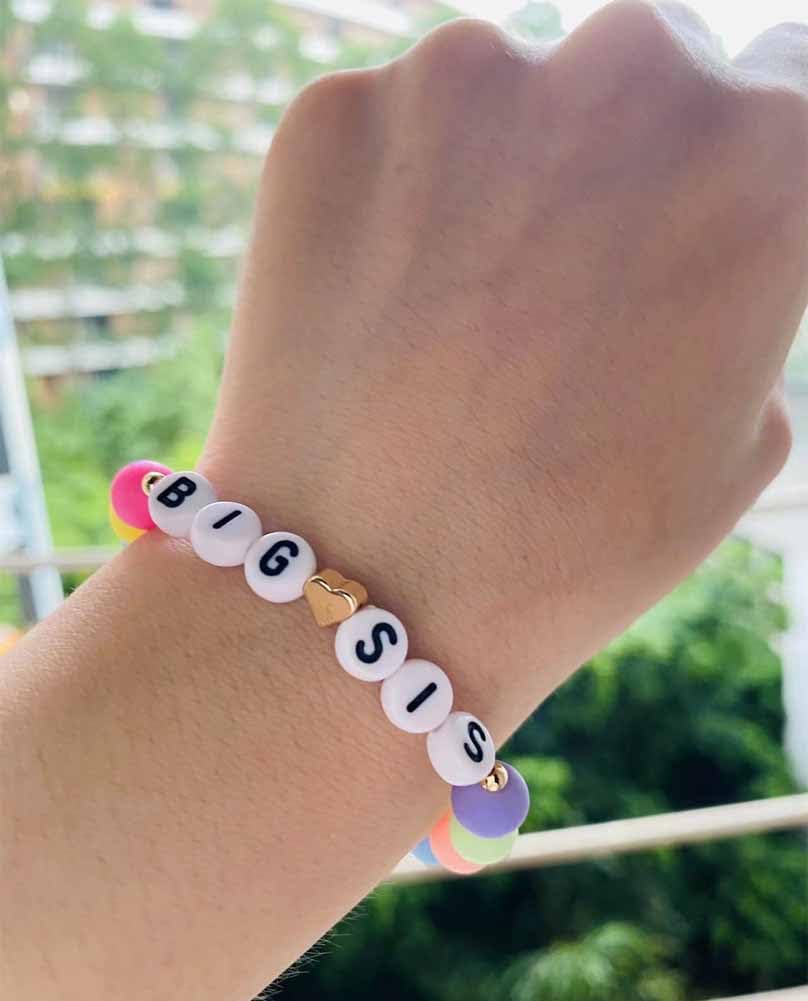 Big Sister Bracelet for Little Girls - Cute Big Sis & Lil Sister Matching Jewelry Set - Best Big Sister Announcement Gift for Kids - Perfect for Sibling Bonding & Special Occasions