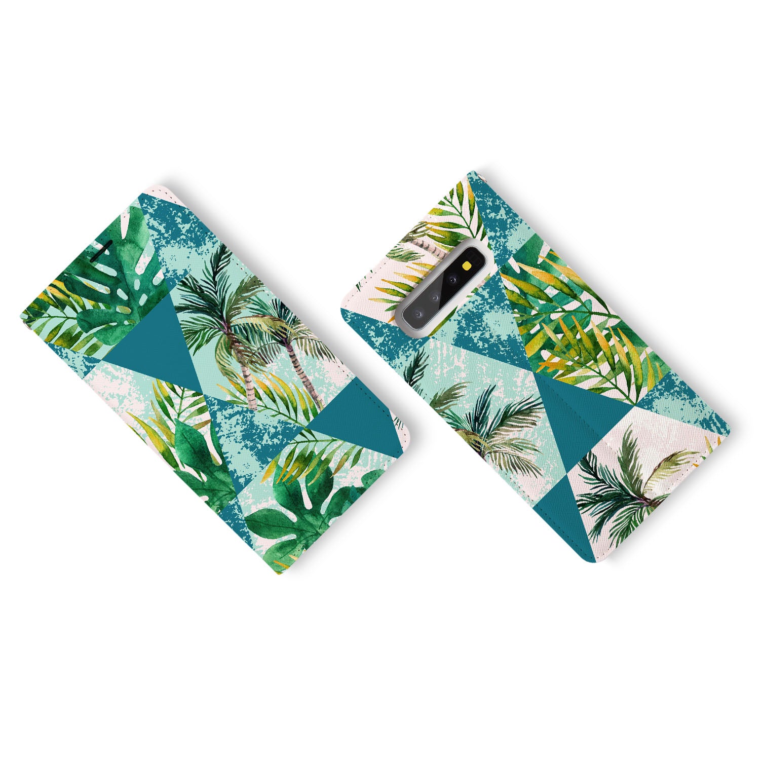 Samsung Wallet - Stylish Geometric Flower Design RFID Blocking Card Holder for Men & Women | Perfect for Travel, Business, and Everyday Use