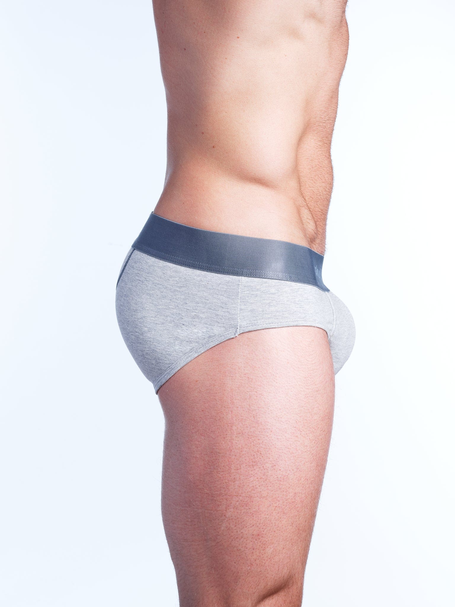 Just The Bones Brief Heather Grey - Soft Cotton Men's Underwear for Everyday Comfort | Perfect for Workout, Lounge & Travel