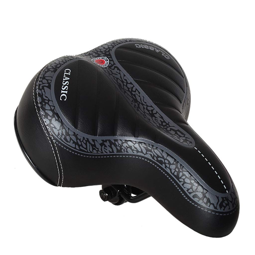 Off Road Bike Seat - Wide Comfortable Gel Cruiser Saddle for Big Bums - Soft Sporty Bike Seat Replacement for Exercise Bikes, Outdoor Bikes & Unicycles - Perfect for Mountain Biking, Commuting & Long Distance Cycling