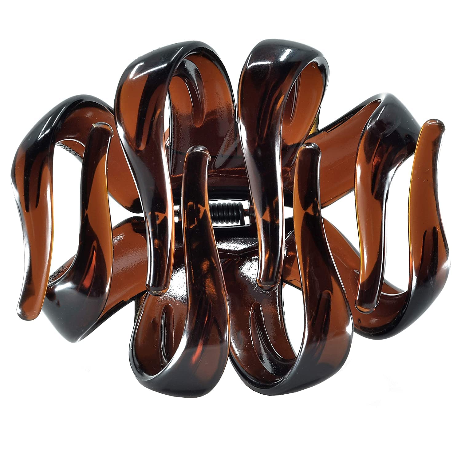 Camila Paris AD716 2PK French Octopus Hair Clips - Large Hair Claws for Thick & Long Hair - Strong Grip Durable Women's Hair Accessories for Girls & Women - Perfect for Ponytails, Buns & Updos - Made in France