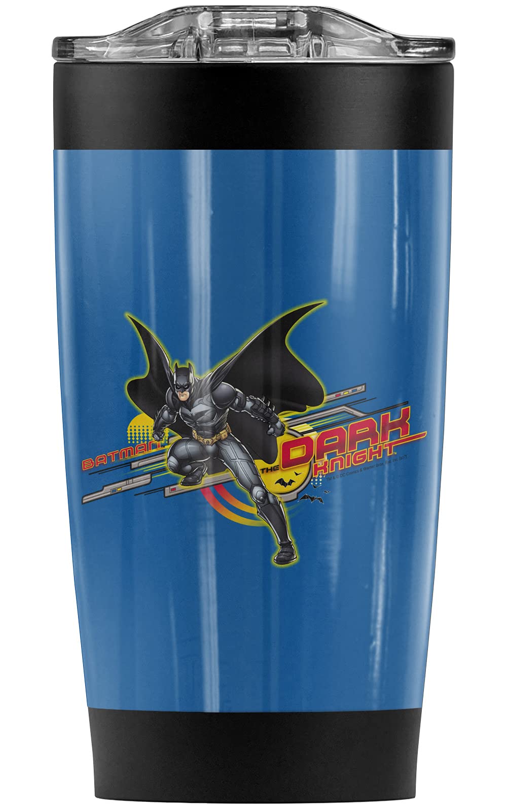 Batman Dark Knight Stainless Steel Tumbler 20oz - Vacuum Insulated Coffee Travel Mug with Leakproof Lid - Keeps Hot & Cold Beverages for Hours - Perfect for Office, Gym, Camping & Car Commute