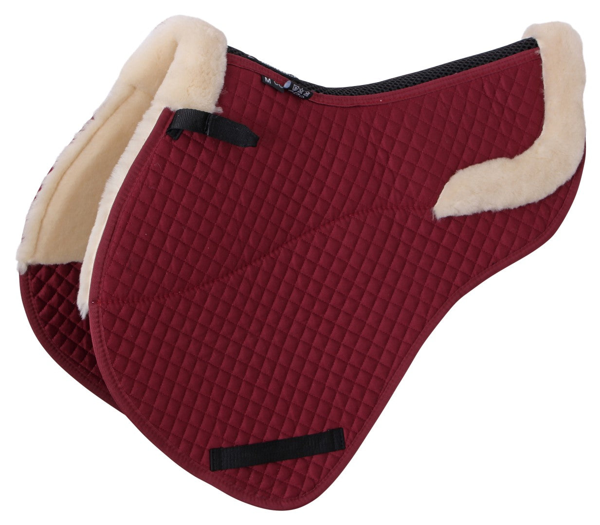 Premium Cavallino CC Jump Shaped Lambswool Saddle Pad - Breathable Equestrian Saddlecloth for Show Jumping & Dressage Competitions