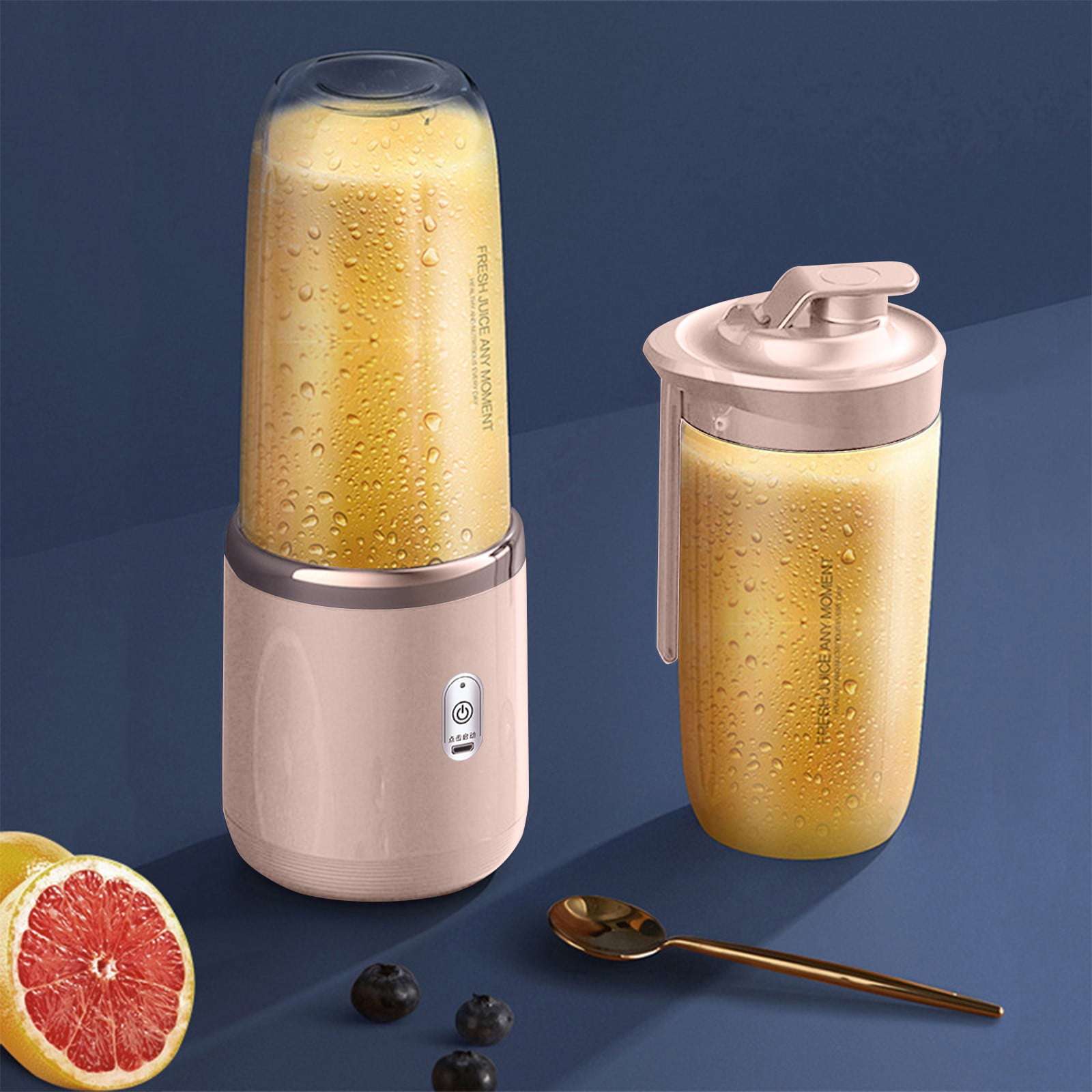 Portable USB Rechargeable Juicer Cup - Pink Mini Blender for Smoothies, Juices & Shakes | Compact & Powerful Travel Blender | Perfect for Gym, Office & Outdoor Adventures