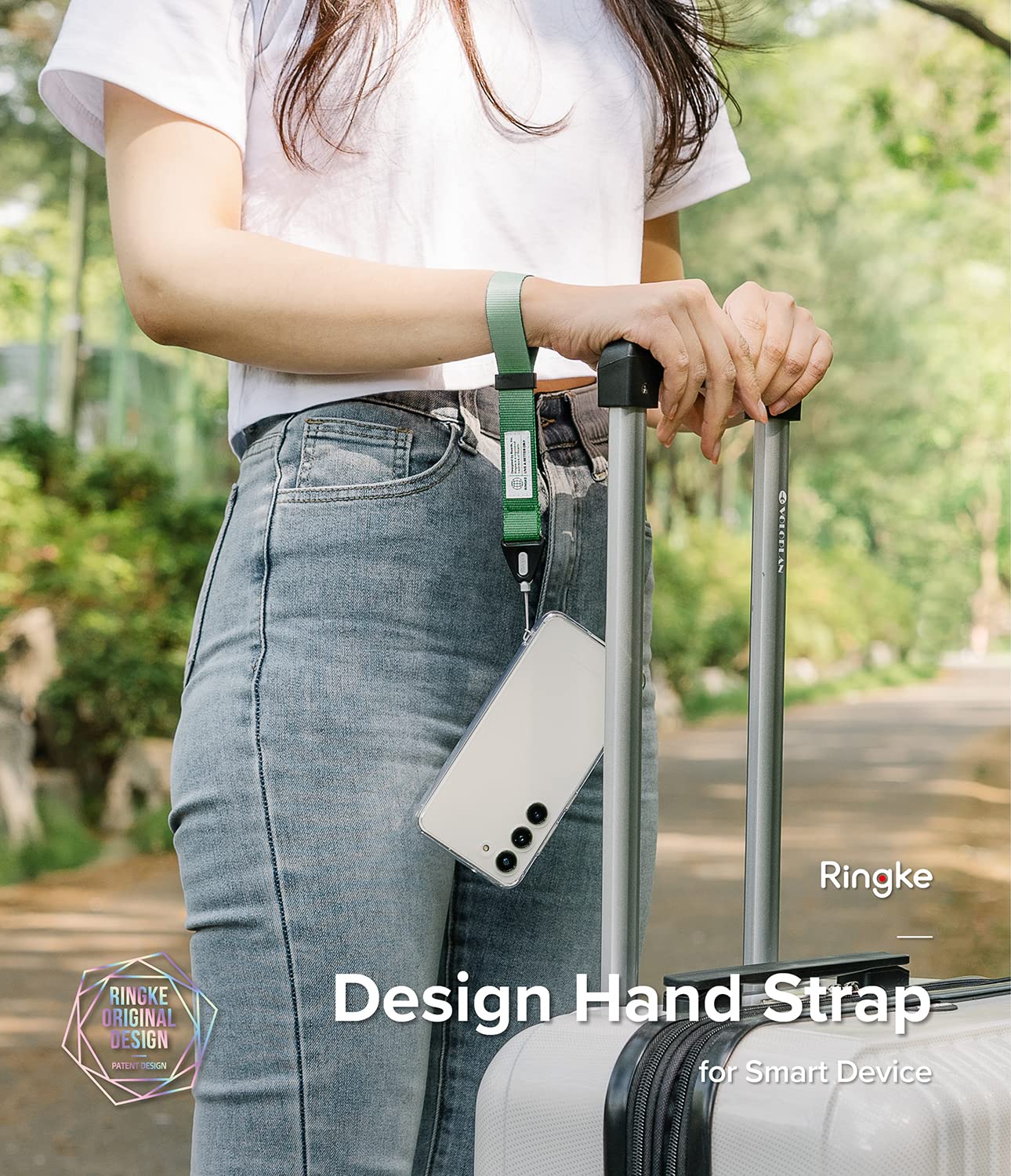 Ringke Adjustable Universal Phone Wrist Strap - Durable Camera Lanyard for Smartphones & DSLR Cameras | Perfect for Outdoor Adventures, Travel & Hands-Free Photography (Forest Green)