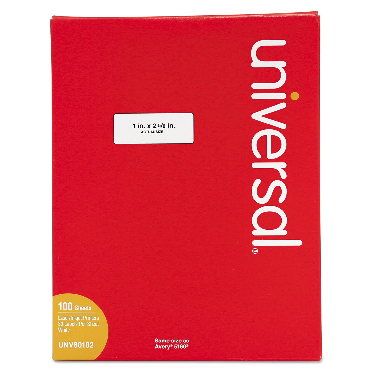 UNV80102 Universal Laser Printer Permanent Labels - Waterproof, Durable for Shipping, Packaging & Inventory - Ideal for Office, Warehouse & Home Use