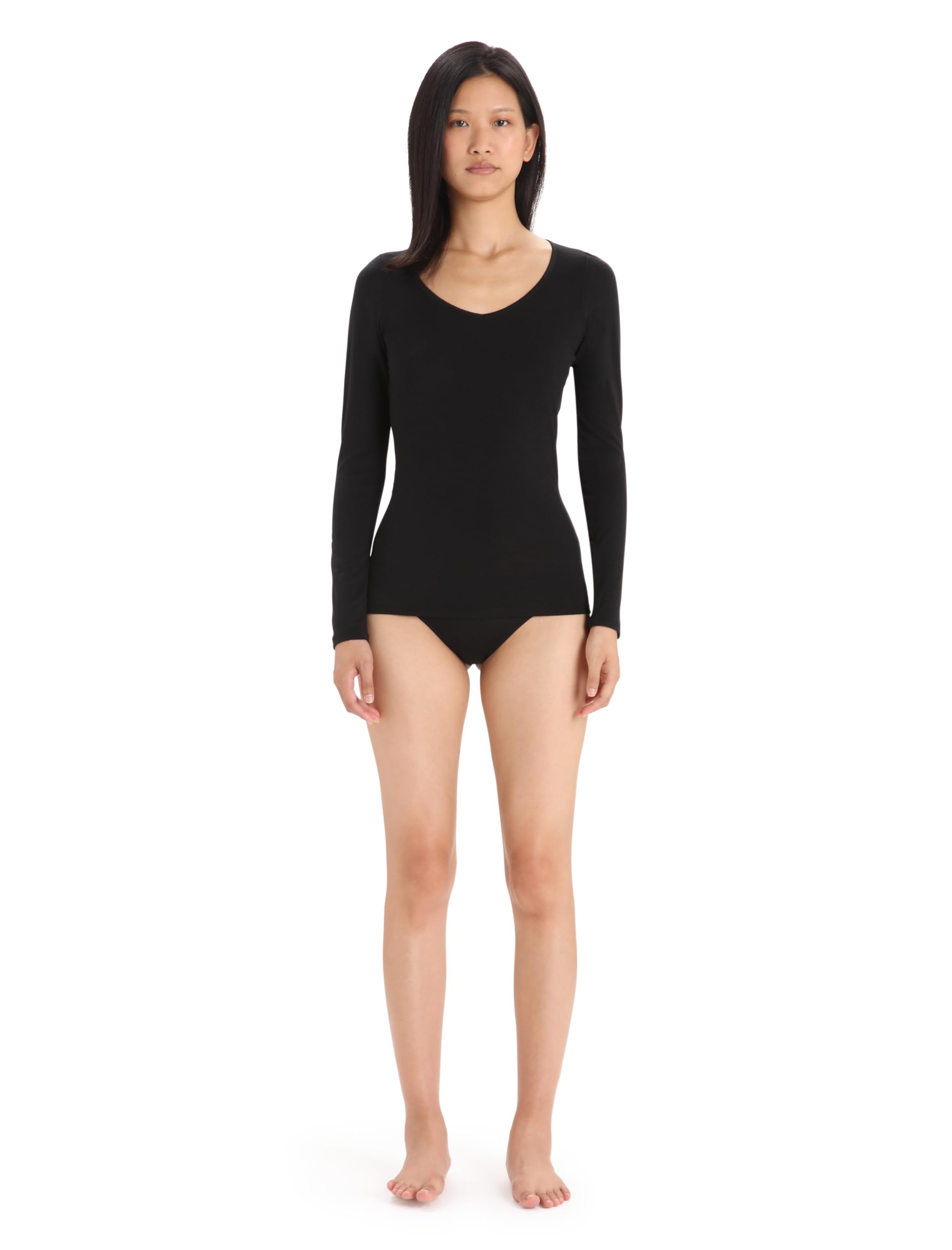 Icebreaker Women's Siren Long Sleeve Sweetheart Merino Wool Top - Soft & Breathable Base Layer for Hiking, Yoga & Outdoor Activities