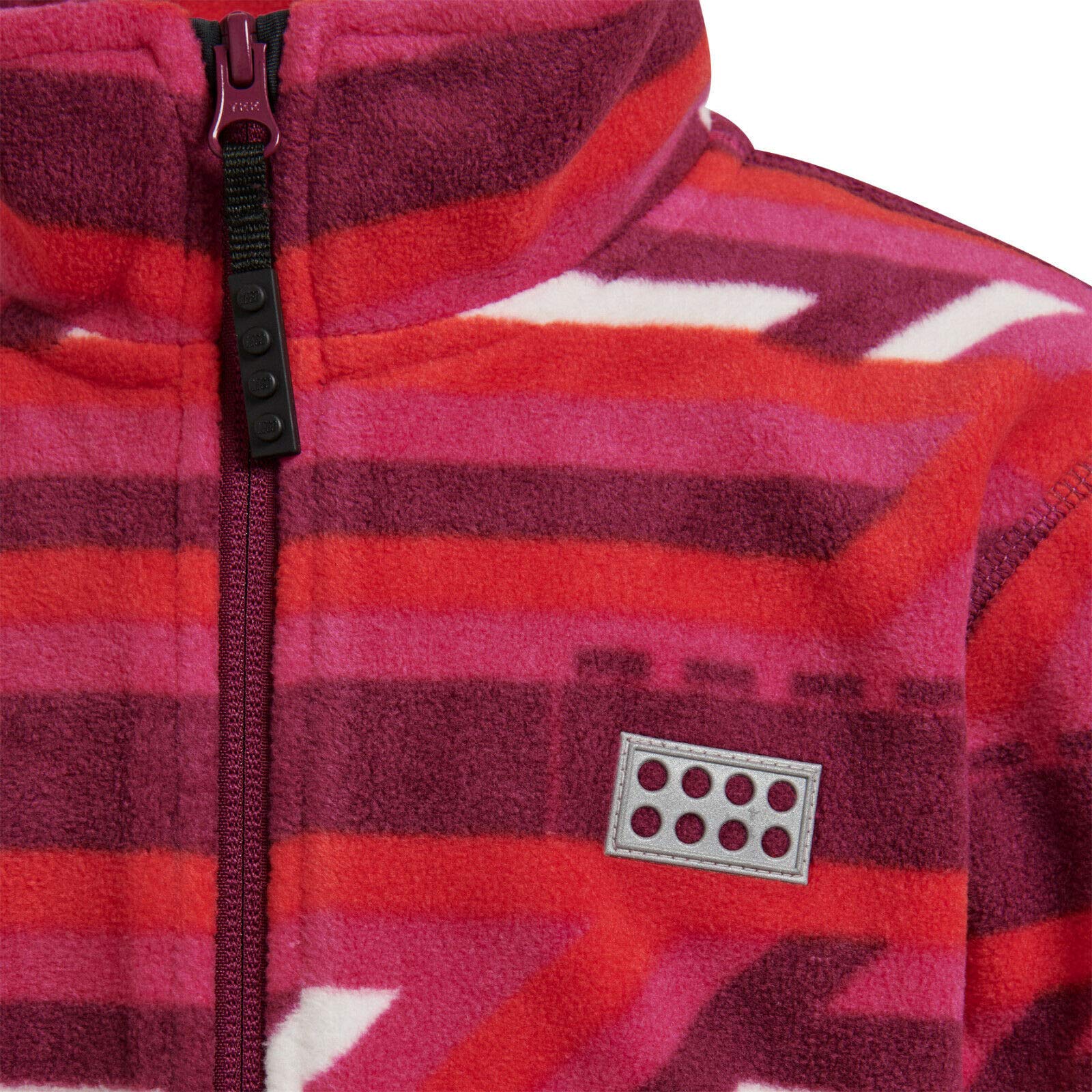 LEGO Wear Fleece Jacket for Kids - Soft Binding Cuffs & YKK Front Zipper - Dark Pink Outerwear for 3 Year Olds - Perfect for Playdates & Outdoor Adventures