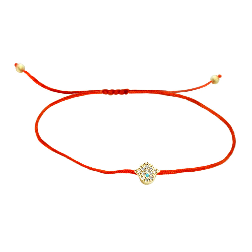 Hamsa Red String Bracelet for Protection & Good Luck - Evil Eye Spiritual Bracelet for Women & Men - Adjustable Kabbalah Bracelet for Wrist, Travel & Daily Wear