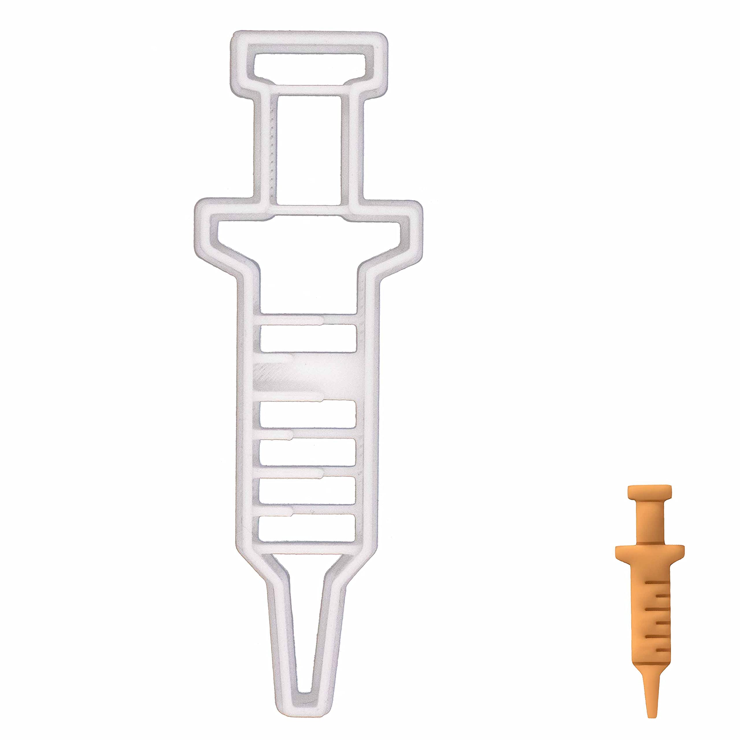 Syringe Cookie Cutter - 1 Piece Stainless Steel Medical Theme Baking Tool for Doctor Nurse Cookies | Perfect for Halloween, Medical Parties & Themed Desserts