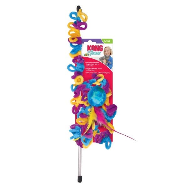 KONG Teaser Loopz Cat Toy - Interactive Cat Toy for Indoor Play, Exercise & Fun - Durable & Engaging for Kittens & Adult Cats
