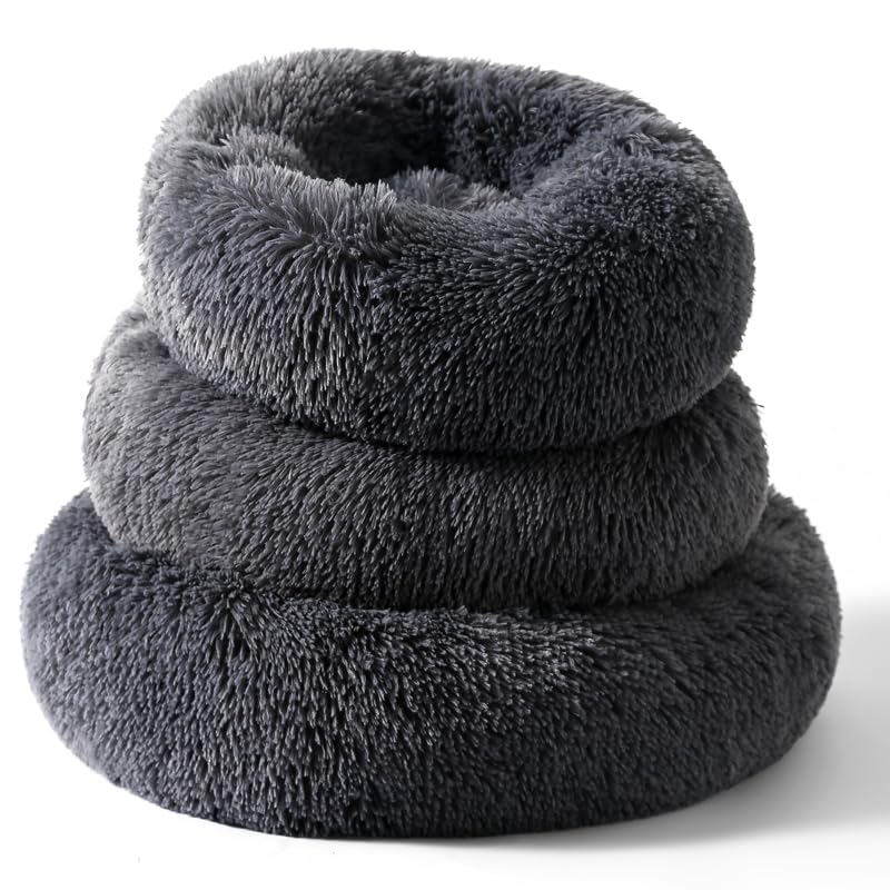 **Cozy Plush Round Pet Bed for Small Dogs & Cats Up to 8 lbs - Warm & Soft Dog Bed, Cat Nest for Puppies & Kittens - Perfect for Indoor Use, Crate, or Travel**