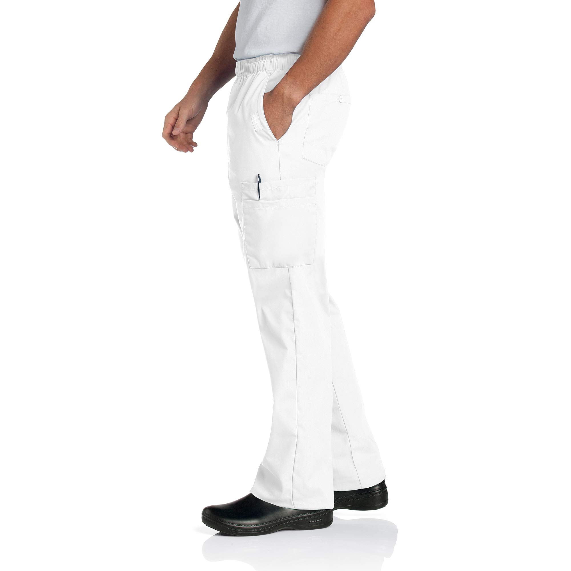 Landau Essentials 8550 White Twill MSH Lab Coat - Premium Medical Scrubs for Doctors & Nurses - Comfortable & Durable for Hospital & Clinic Use