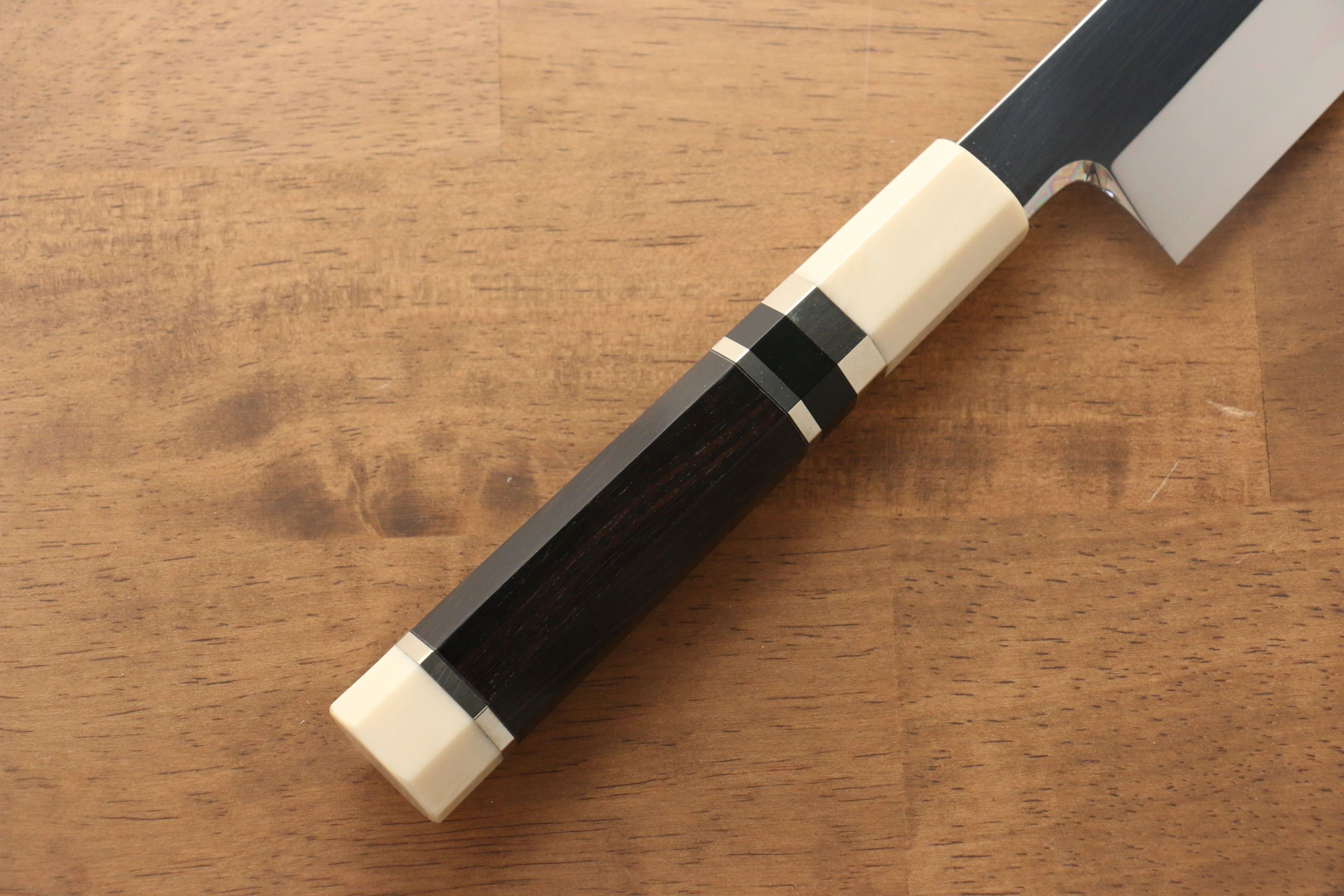 Premium Jikko Silver Steel No.3 Sakimaru Yanagiba 270mm Japanese Sushi Knife - Ebony Wood Handle with Decorative Ring - Perfect for Sushi Chefs & Japanese Cuisine Lovers