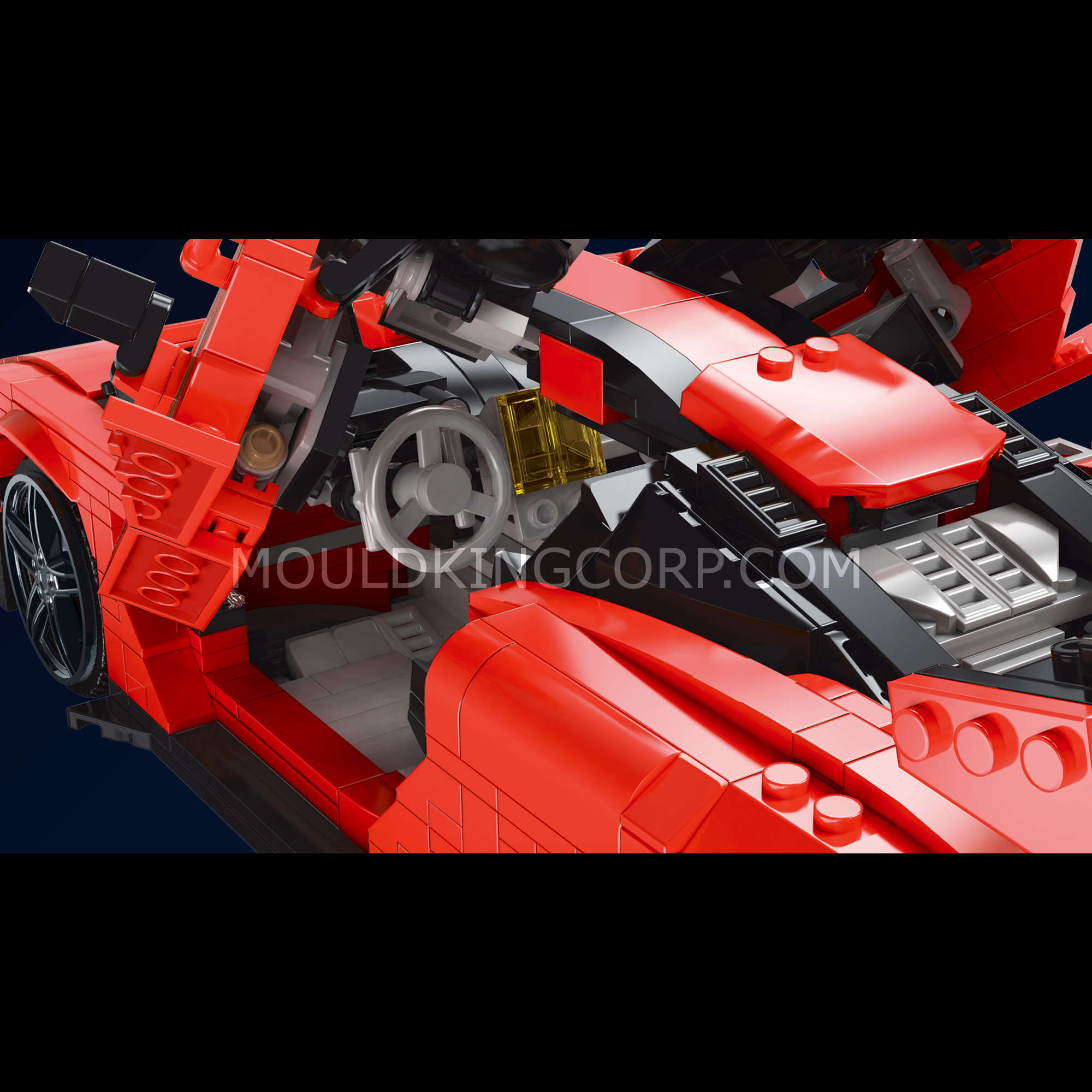 MOULD KING 10007 Creative Senna GTR Sports Car Building Set - 1,182 Pieces Model Kit for Adults & Teens | Perfect for Home Decoration, Gift Giving & Car Enthusiasts Collection