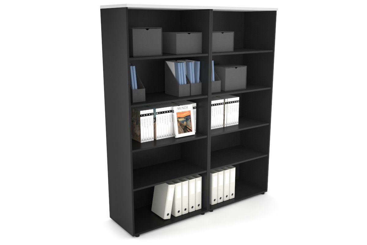 Large Open Bookcase - 1600W x 1870H x 450D - Modern Bookshelf for Home Office, Living Room & Library Storage - Heavy Duty Wooden Shelving Unit for Books, Decor & Organizing