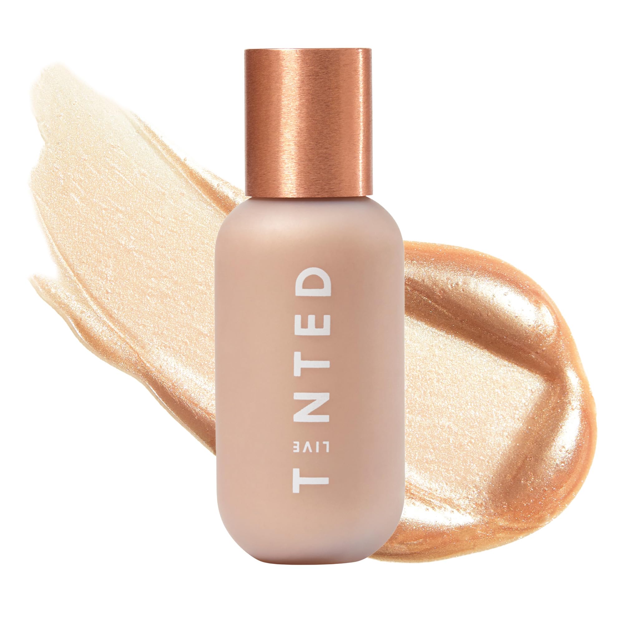 Live Tinted Hueglow Liquid Highlighter Drops - Lightweight Serum-Infused Highlighter for Natural Glow, Non-Greasy Hydrating Formula, Golden Hour Shade, 1.7fl oz / 50mL - Perfect for Everyday Wear, Special Occasions & Photo Shoots
