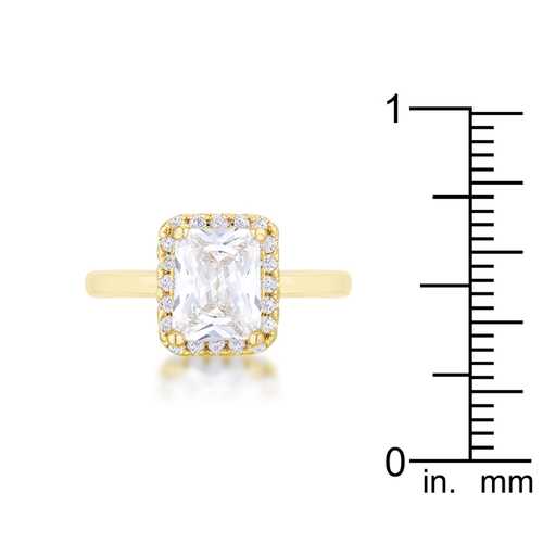 2ct CZ 14k Gold Classic Engagement Ring for Women - Elegant Wedding Band, Anniversary Gift, Promise Ring for Her