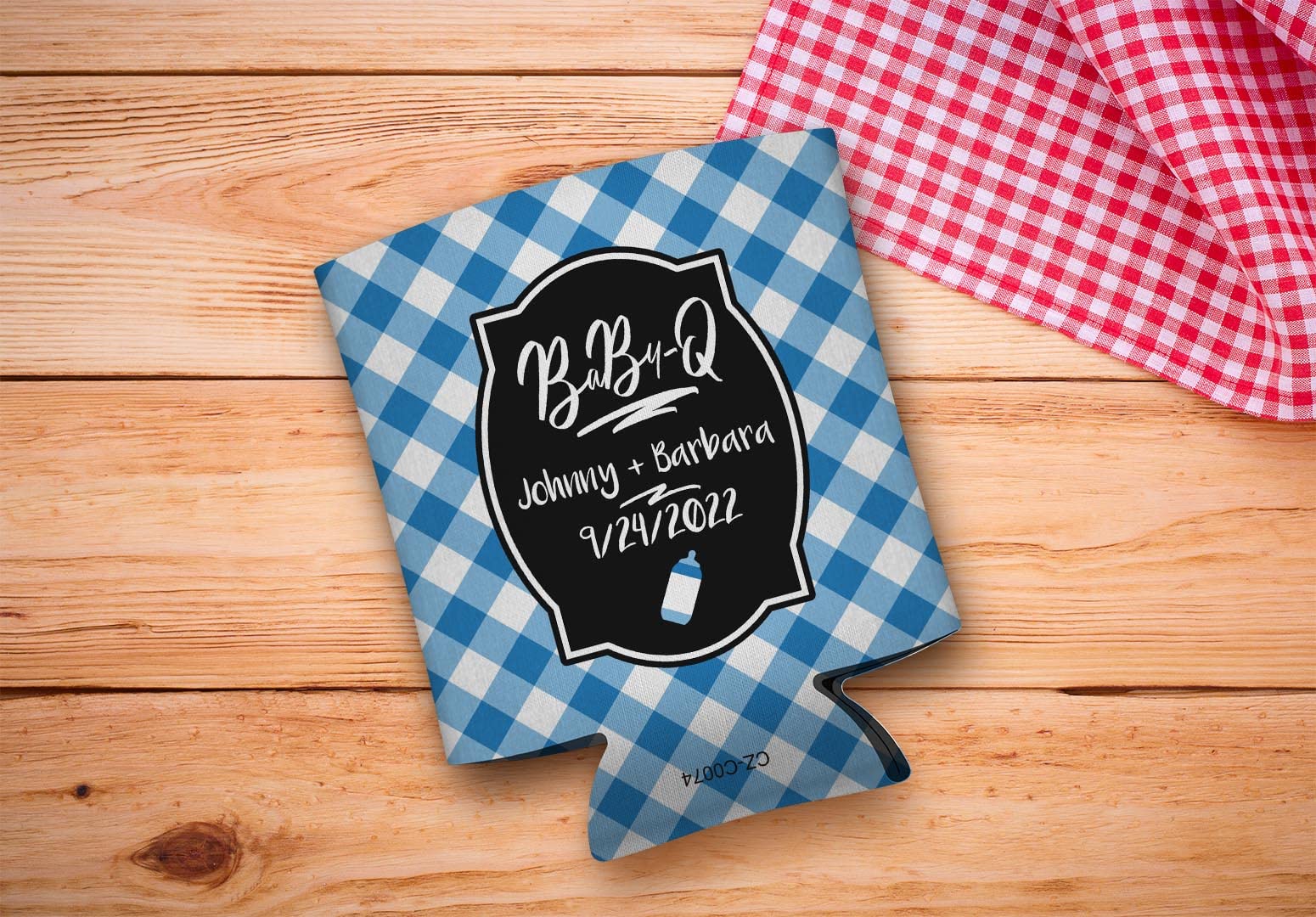 Personalized Baby Shower Favors - 48-Pack Custom Name & Date Can Coolers (Blue) | Perfect for Baby Showers, Birthday Parties & Outdoor Events