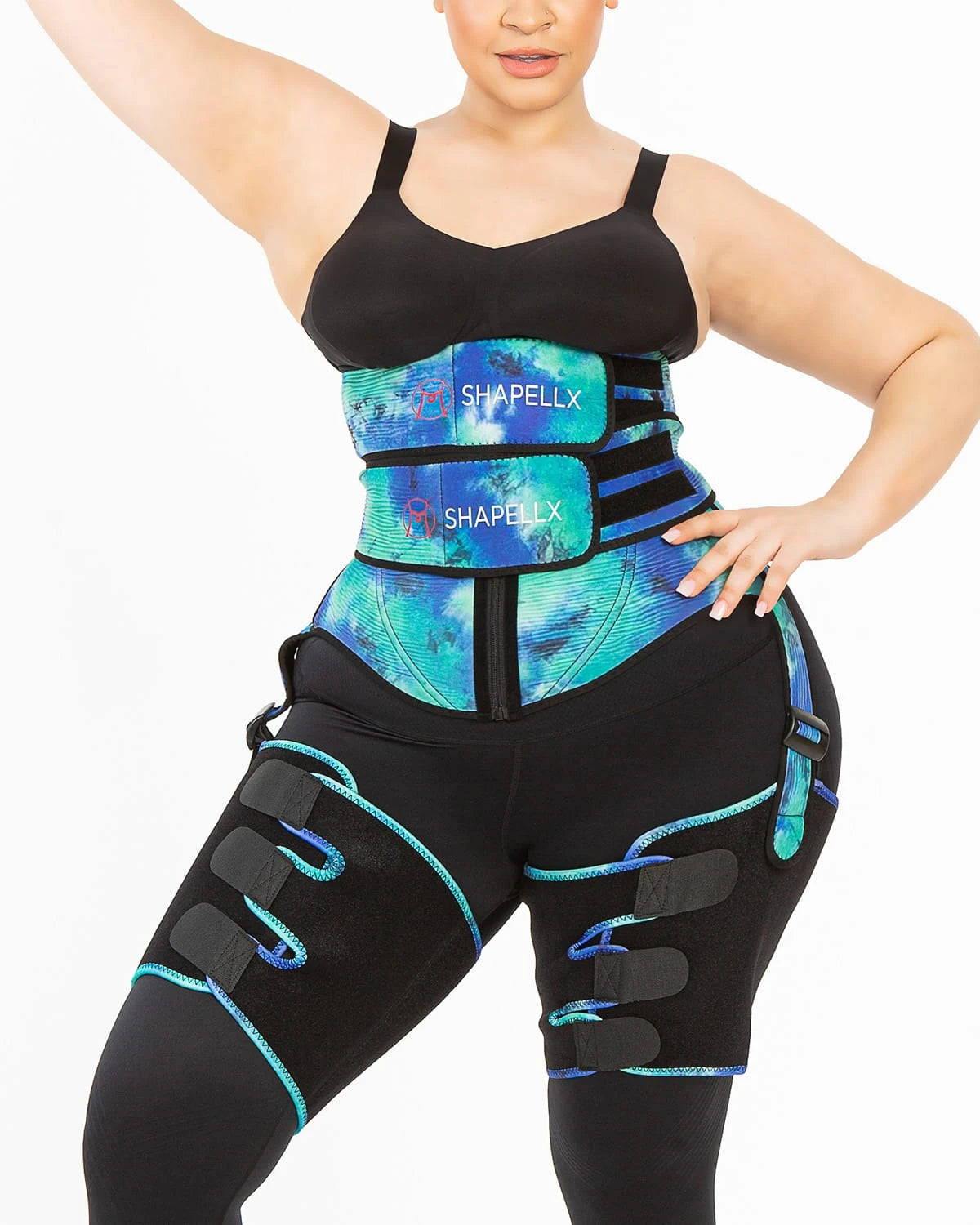 NeoSweat® 3-in-1 Tie Dye Waist Trainer, Thigh Trimmer & Butt Lifter for Women - Body Shaper for Workout, Weight Loss & Tummy Control - Perfect for Gym, Yoga & Everyday Wear