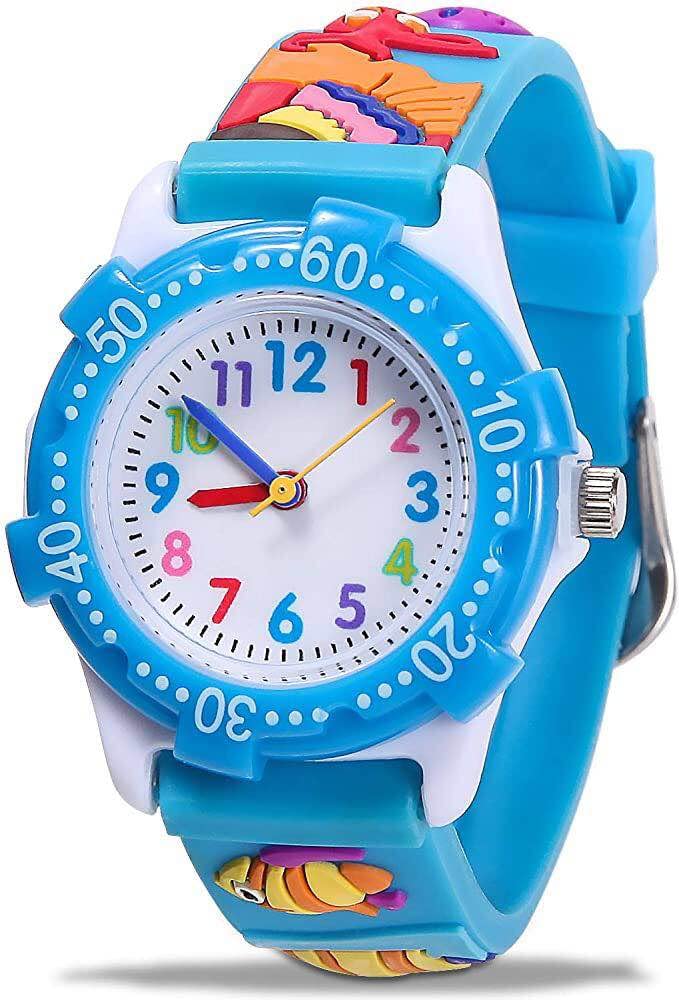**Kids Smart Watch for Boys & Girls 3-10 Years Old - Waterproof Digital Analog Wristwatch with 3D Cute Cartoon Silicone Band - Perfect for School, Playtime & Outdoor Activities**