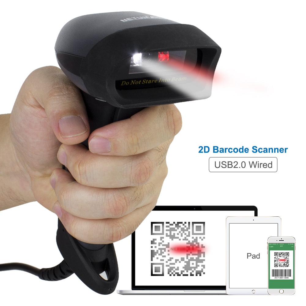 M5 2D USB Barcode Scanner - High-Speed QR Code Reader for Retail, Warehouse & Inventory Management | Plug-and-Play USB Connection for POS Systems, Shipping & Logistics