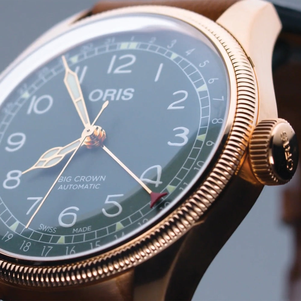 Big Crown Pointer Date 80th Anniversary Edition 40mm Green Leather Strap Watch - Perfect for Dress, Business & Special Occasions