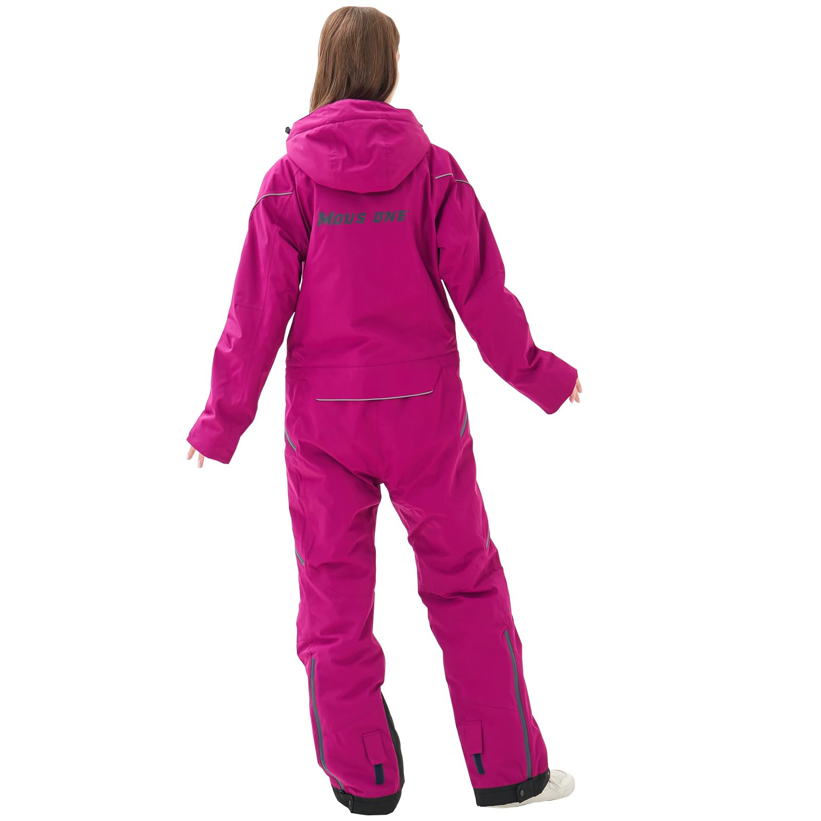 Waterproof Insulated Women's Ski Suit - Warm Removable Hood Snow Jumpsuit for Skiing & Snowboarding | Winter Sports & Outdoor Activities