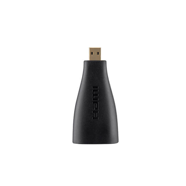 Belkin Micro HDMI to HDMI Adapter with Gold-Plated Connector - High-Speed 4K Video & Audio for Laptops, Cameras, and Monitors