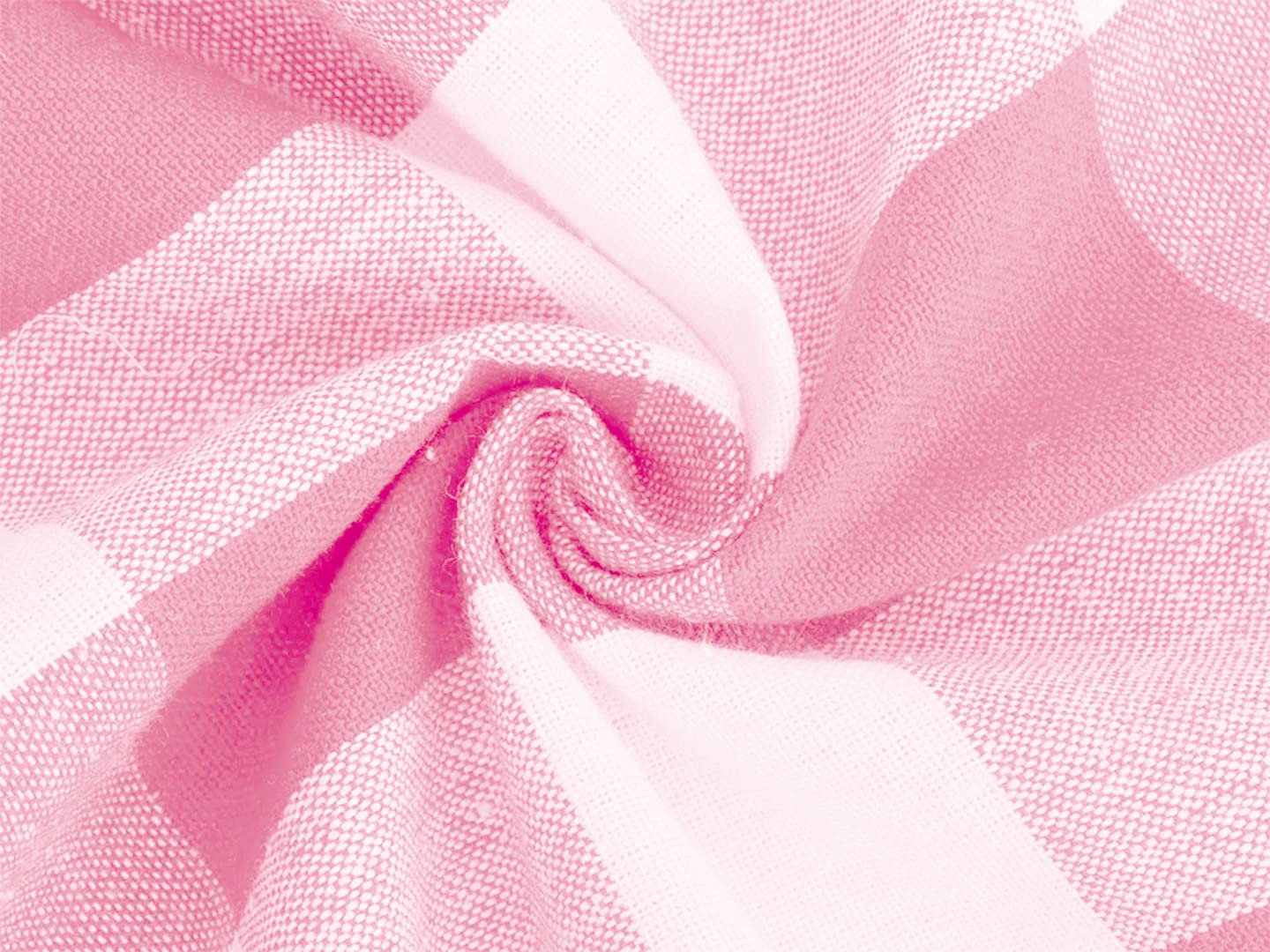Lushomes 60 Inch Round Tablecloth - Buffalo Check Baby Pink Plaid Dining Table Cover for 6-Seater Round/Oval Tables | Waterproof & Wrinkle-Resistant | Perfect for Parties, Holidays & Everyday Dining