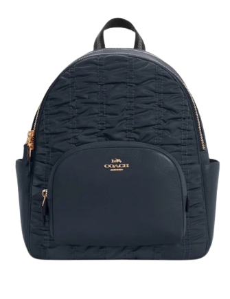Coach Court Backpack With Ruching - Stylish Leather Backpack for Women | Perfect for Work, Travel & Everyday Use