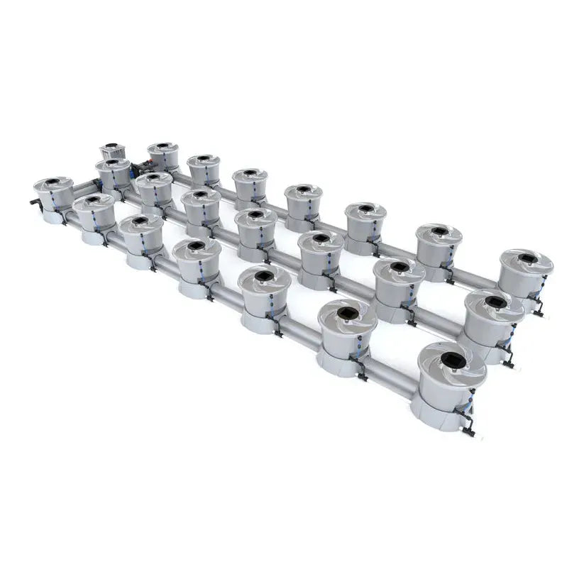 Alien Hydroponics V System DWC - 21 Pot 3 Row Deep Water Culture Hydroponic Growing Kit for Indoor Plants, Herbs & Vegetables | Perfect for Home Gardening, Greenhouse & Urban Farming