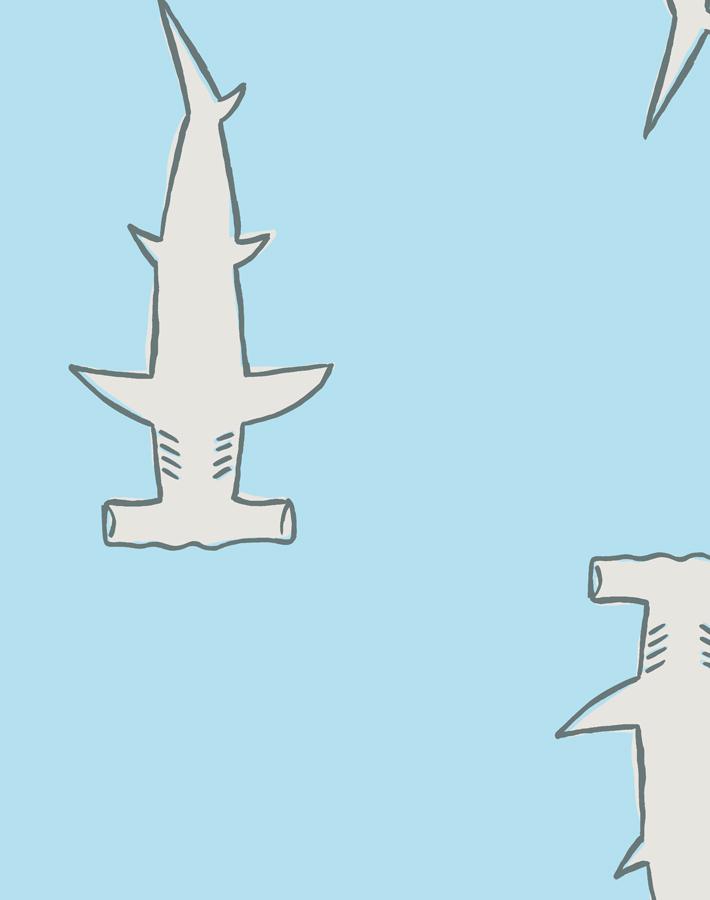 Hammerheads Wallpaper by Tea Collection - Baby Blue Nursery Decor | Perfect for Kids' Rooms & Playrooms