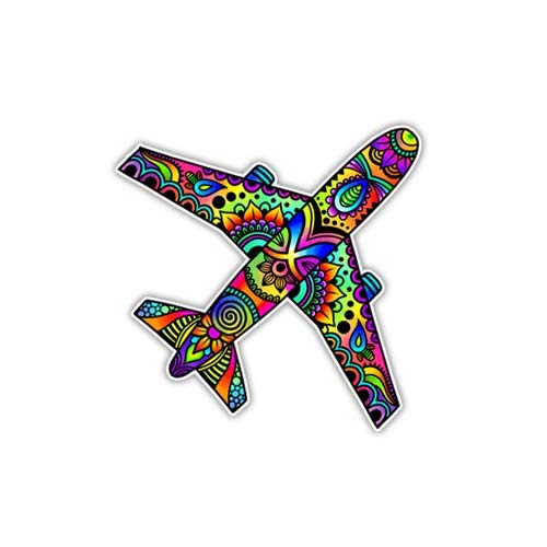 Airplane Travel Decal Sticker by Megan J Designs™ - Waterproof Vinyl for Laptop, Car, Tumbler - Perfect for Travel Enthusiasts & Adventure Lovers