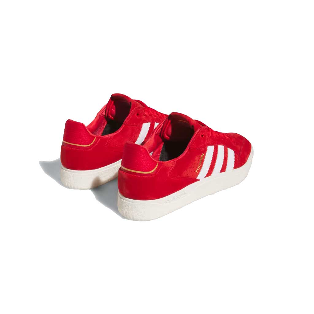 Adidas Tyshawn Low Sneakers - Better Scarlet/Cloud White/Chalk White - Men's Casual Shoes for Walking, Running & Streetwear Fashion