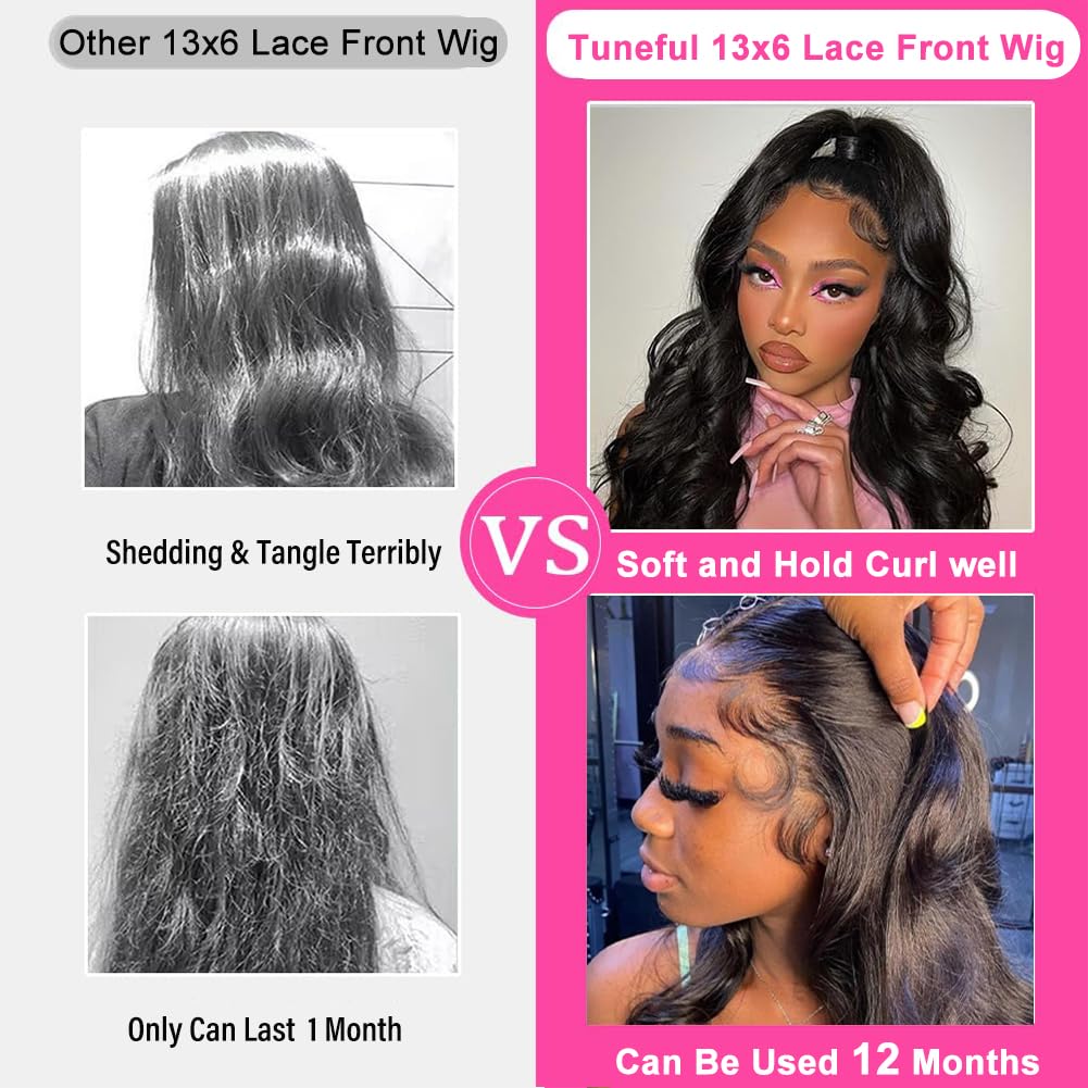 13x6 HD Lace Front Wigs Human Hair - 250% Density Pre Plucked Body Wave Glueless Wig with Baby Hair for Black Women (32 Inch) | Perfect for Daily Wear, Special Occasions & Protective Styling