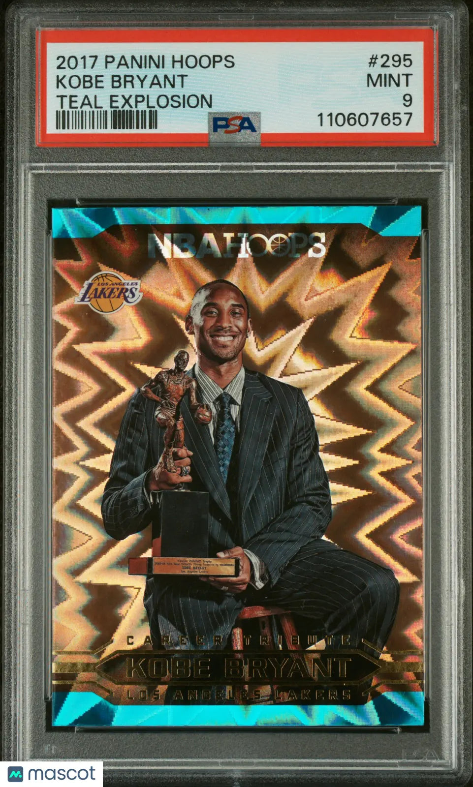 2017 Panini Hoops Kobe Bryant Teal Explosion Basketball Card PSA 9 Mint - Rare Collectible for NBA Fans & Sports Memorabilia Enthusiasts - Perfect for Display, Investment & Gifting