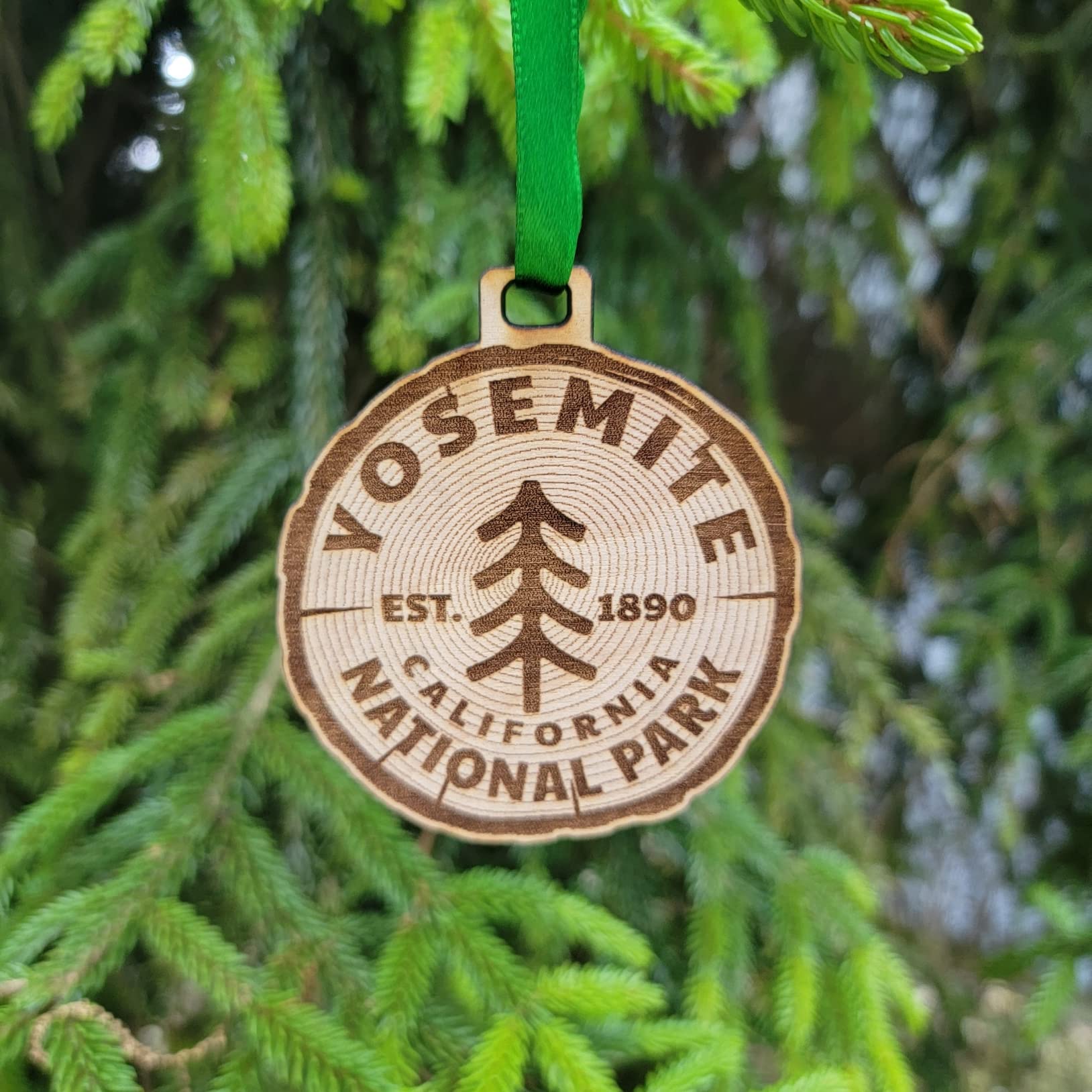 Yosemite National Park California Christmas Ornament - Handcrafted Wood Laser Cut Decor for Holiday Tree, Gift & Home Decoration