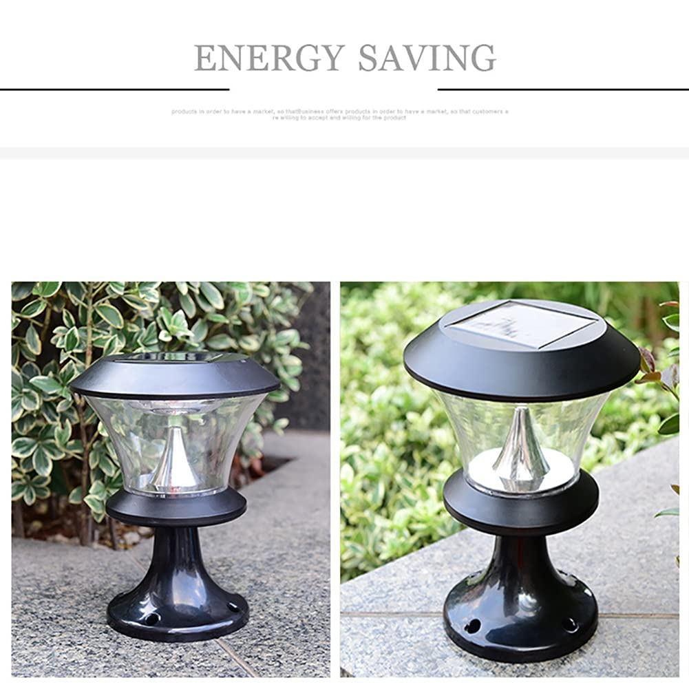 Solar Deck Post Lights Outdoor - Waterproof LED Solar Pillar Cap Lights for Garden, Fence, Wood Pillars - Energy Efficient Solar Column Headlight for Patio, Yard, Pathway & Landscape Lighting