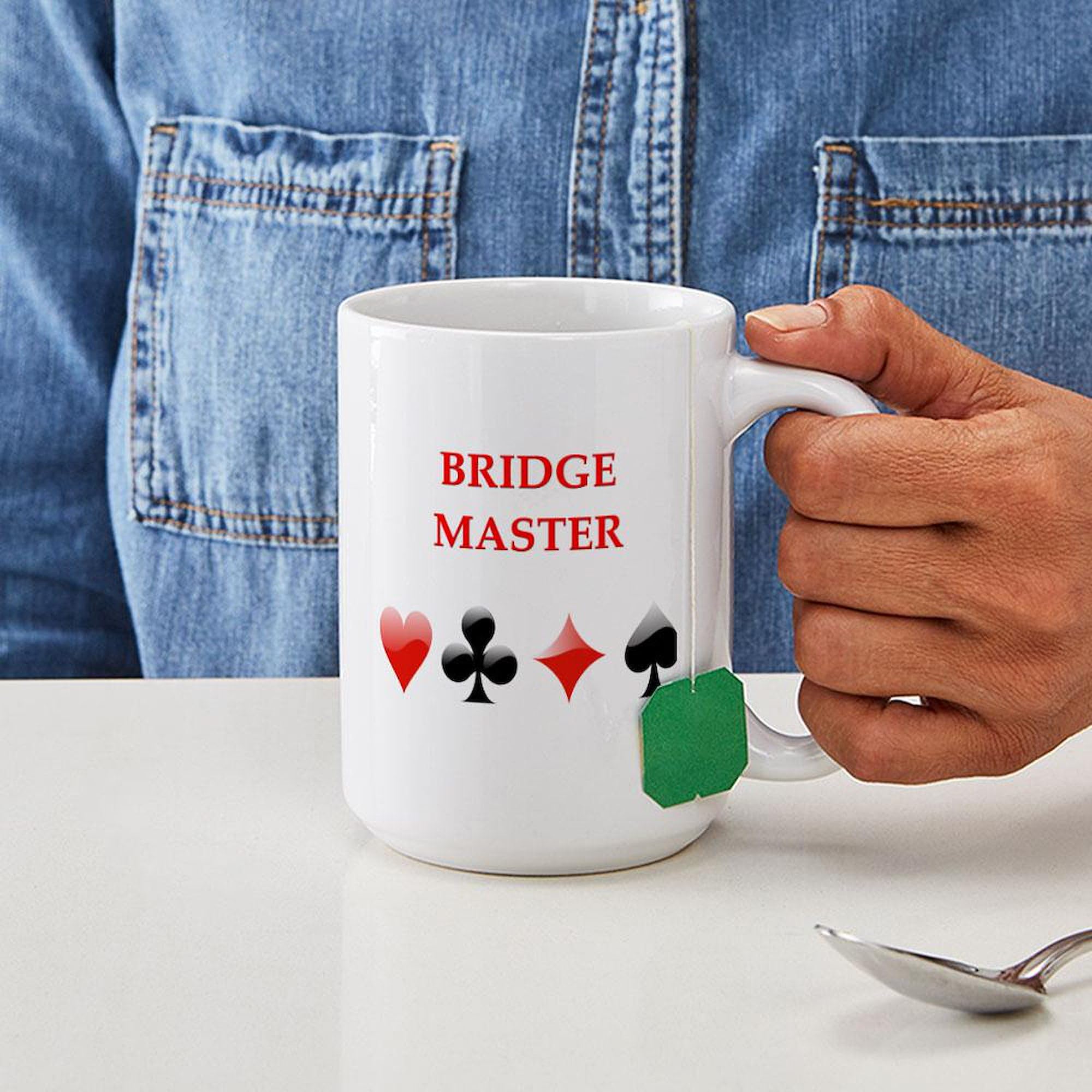 BRIDGE Ceramic Coffee Mug 15 oz (444 ml) - Durable & Stylish for Home, Office, or Gifts - Perfect for Tea, Hot Chocolate & Morning Coffee