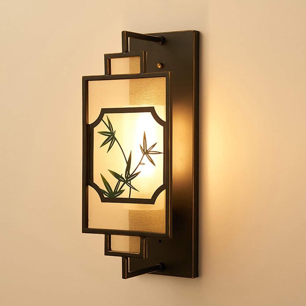 Oriental Traditional Zen Wall Light - Fabric Lampshade Wall Sconce with E27 Socket for Living Room, Bedroom, Hotel & Staircase Lighting | Perfect for Meditation Spaces, Asian-Inspired Decor & Ambient Lighting