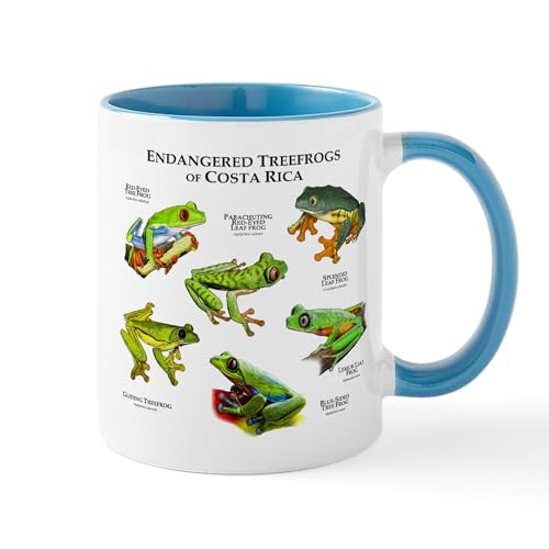 White/Blue Inside - Endangered Tree Frogs Of Costa Rica Mug