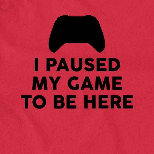 Pop Threads 'I Paused My Game to Be Here' Xbox Controller Graphic T-Shirt for Men - Casual Gaming Tee for Gamers & Video Game Lovers