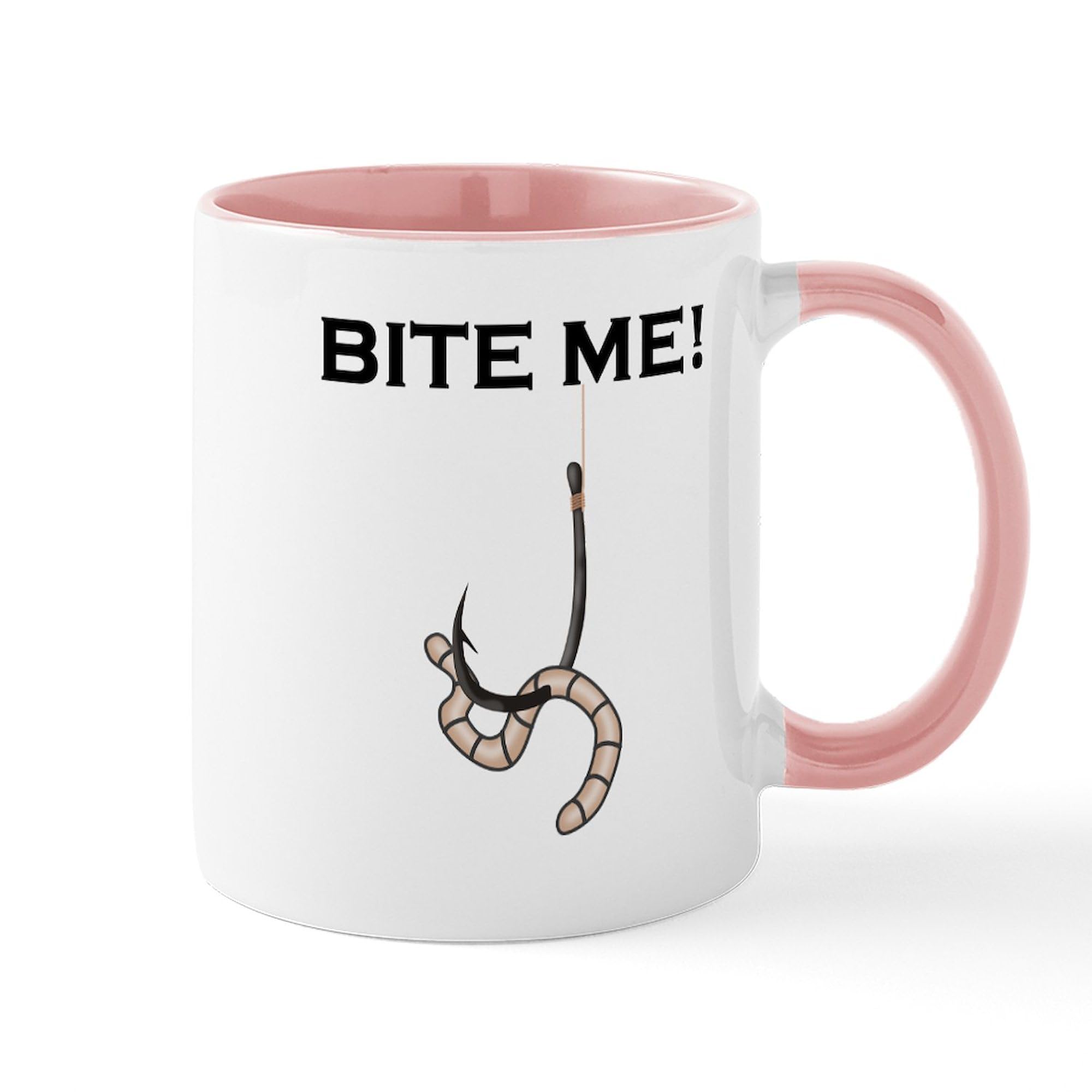 Bite Me! 11 oz Ceramic Coffee Mug (325 ml) - Funny Sarcastic Gift for Coffee Lovers, Office Humor, White Elephant Gifts & Everyday Use