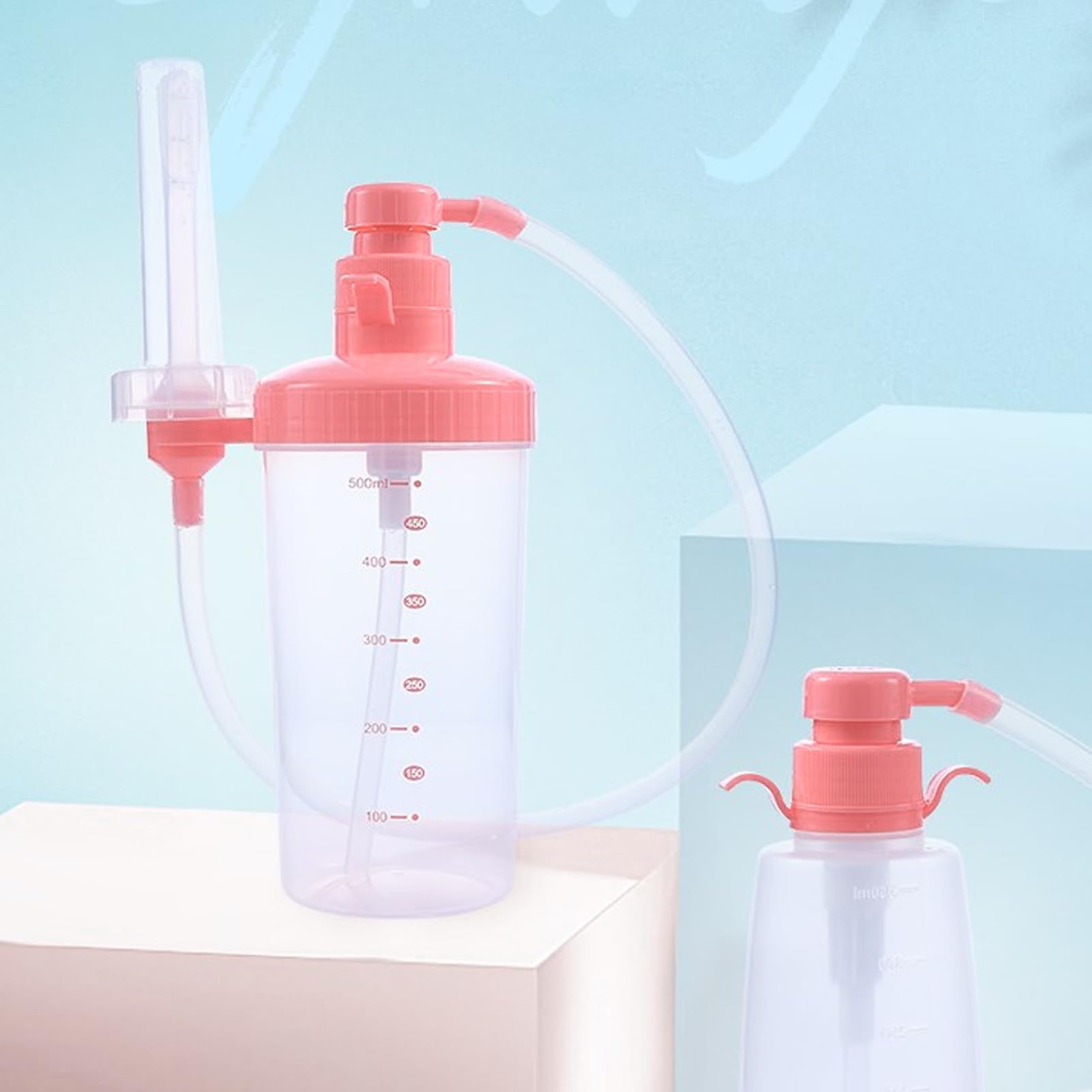 Fafeicy Manual Pressurized Vaginal Cleanser & Gynecology Bottle - Reusable for Intimate Hygiene, Drinking Water, Food Storage & Bathroom Use (Style 2)