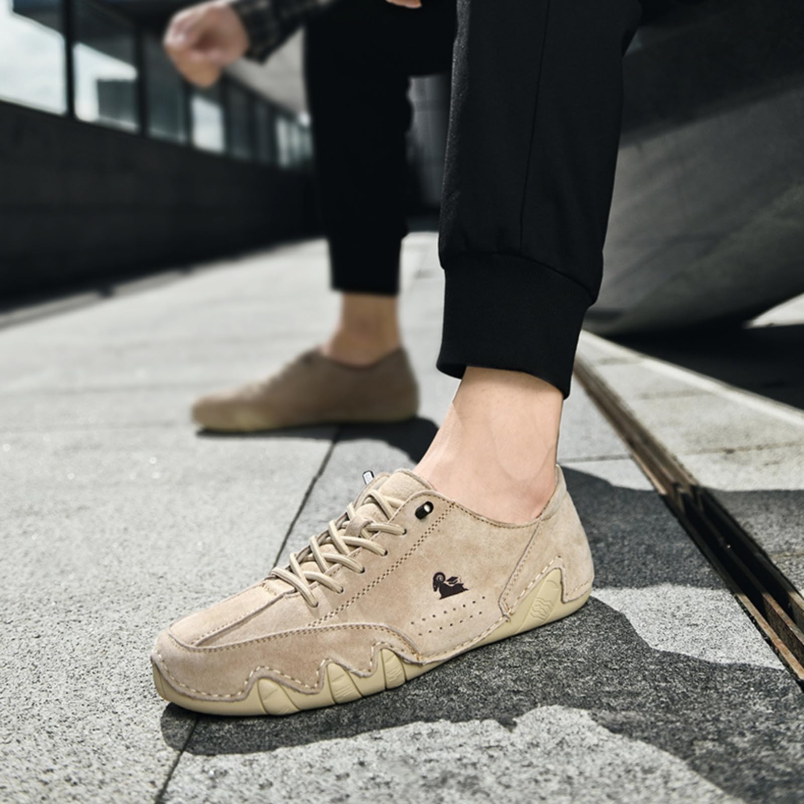 **Men's Comfortable Slip-On Chukka Driving Shoes – Handmade Casual Dress Shoes for Walking & Fashion | Perfect for Work, Travel & Everyday Wear**
