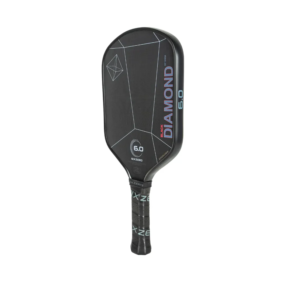 Six Zero Black Diamond Power Pickleball Paddle - Premium Carbon Fiber Paddle for Competitive Play | Perfect for Tournaments, Recreational Games & Outdoor Sports